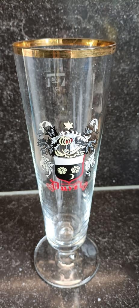 Oud bierglas Duvel  voet logo lettertype type voet, Enlèvement ou Envoi