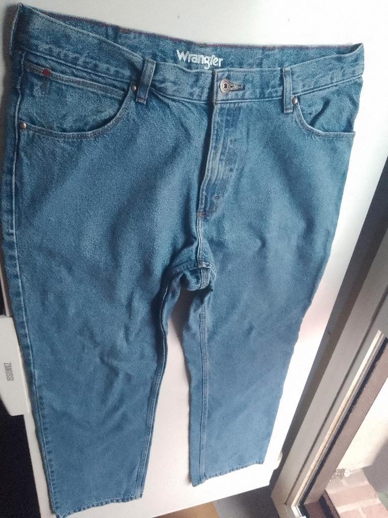 W38 L32 straight Wrangler jeans in nieuwstaat, W36 - W38 (confection 52/54), Wrangler, Comme neuf, Bleu