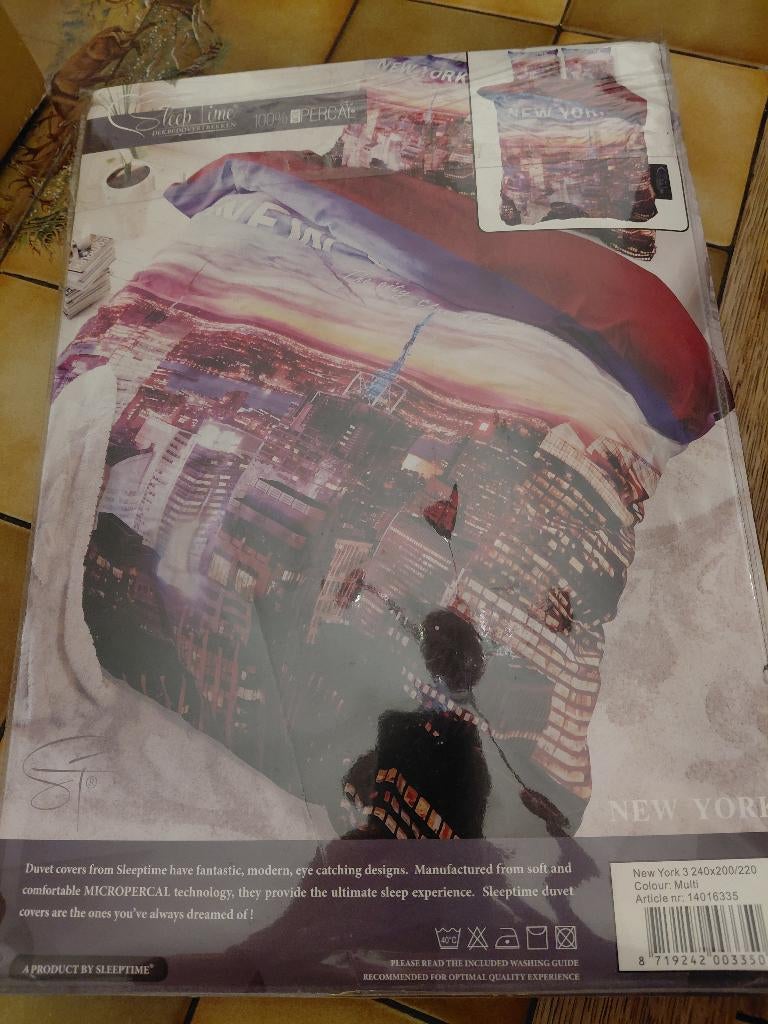 Housse de couette 240200cm + 2 taies, Neuf, Enlèvement ou Envoi, Autres couleurs, Housse de couette