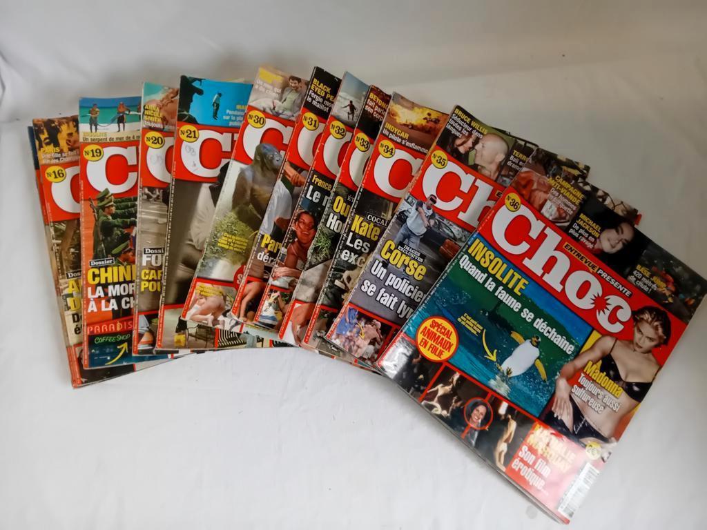 12 Vintage Shock-tijdschriften, Boeken, Tijdschriften en Kranten, Ophalen of Verzenden, Zo goed als nieuw, Overige typen