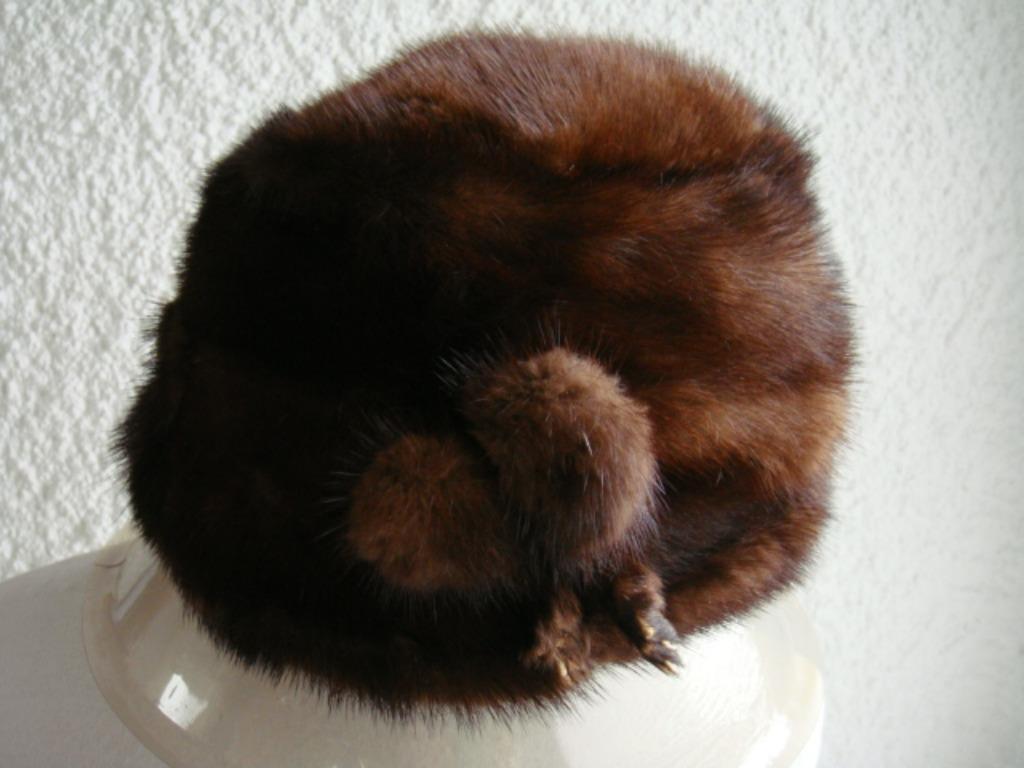 Toque "Fourrure". Vison foncé. Vintage., Vêtements | Femmes, Autre, Enlèvement ou Envoi, Porté, Bonnet