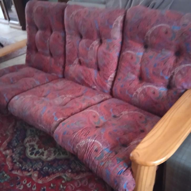 Driezits zetel, heel goede staat, geen vlekken kussens, Ophalen, Zo goed als nieuw