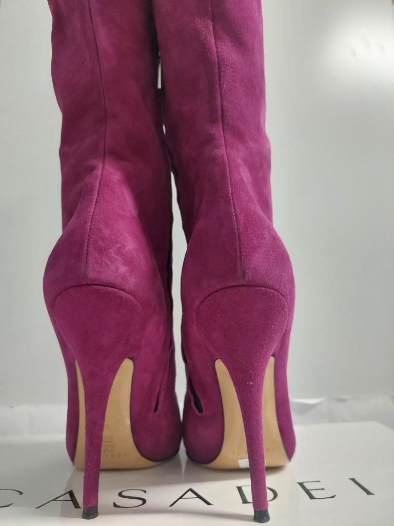 427C* CASADEI prachtige fuchsia leren laarzen (40), Hoge laarzen, Verzenden, Nieuw, Roze