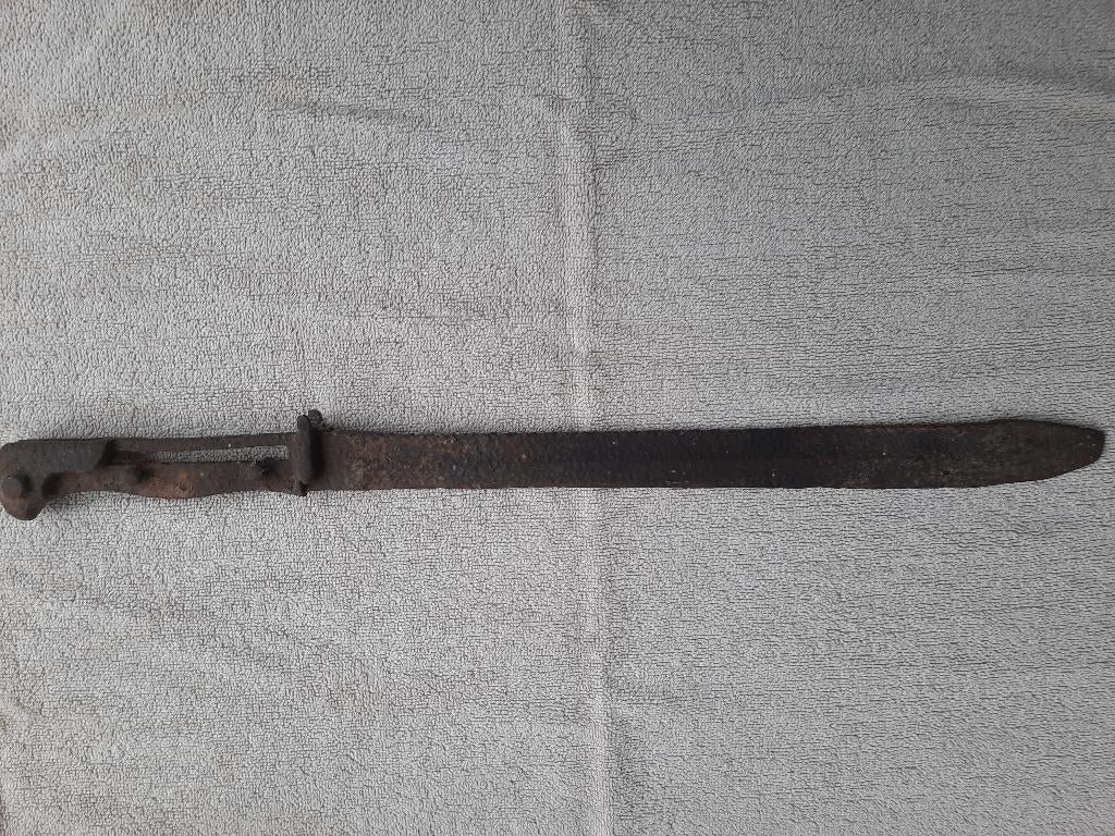 WW1 RELIC Duitse lange zaagtand bajonet, Verzamelen, Ophalen of Verzenden, Landmacht, Mes of Dolk