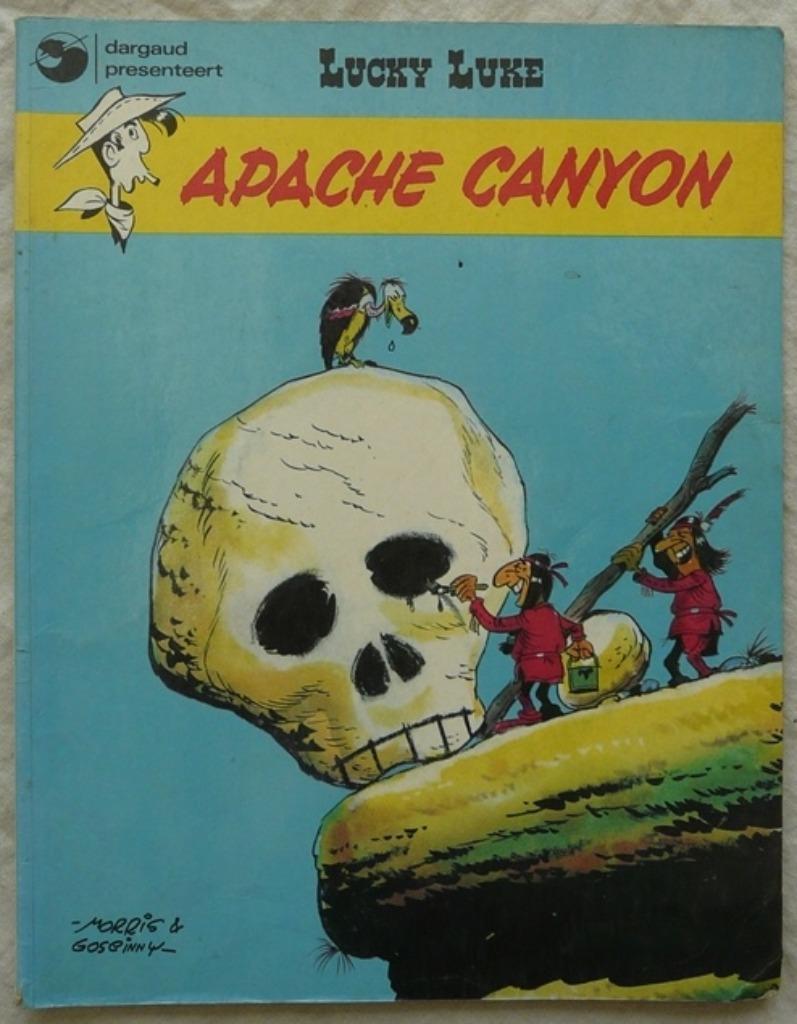 Strip Boek, Lucky Luke, Apache Canyon, Nr.6, Dargaud, 1977., Livres, BD, Utilisé, Une BD, Enlèvement ou Envoi