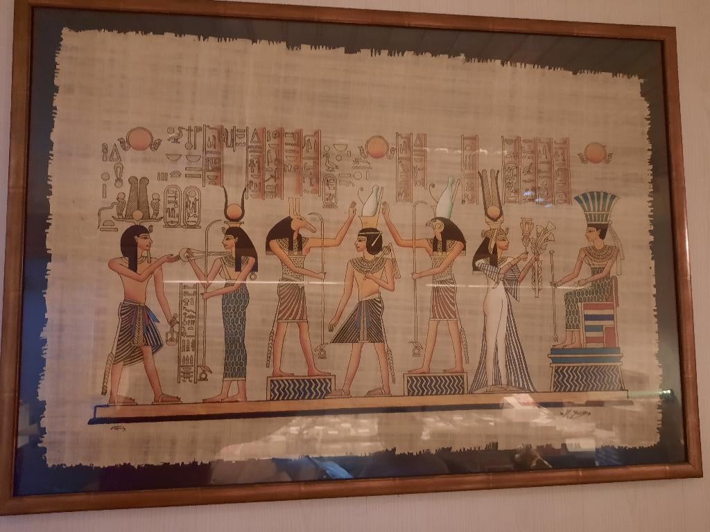 Perkament in kader, Ophalen