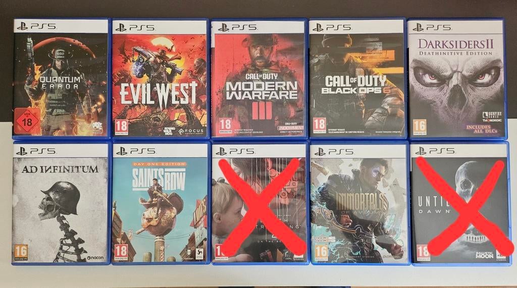 8 Jeux pour PS5 état comme neuf, Games en Spelcomputers, Ophalen, Zo goed als nieuw