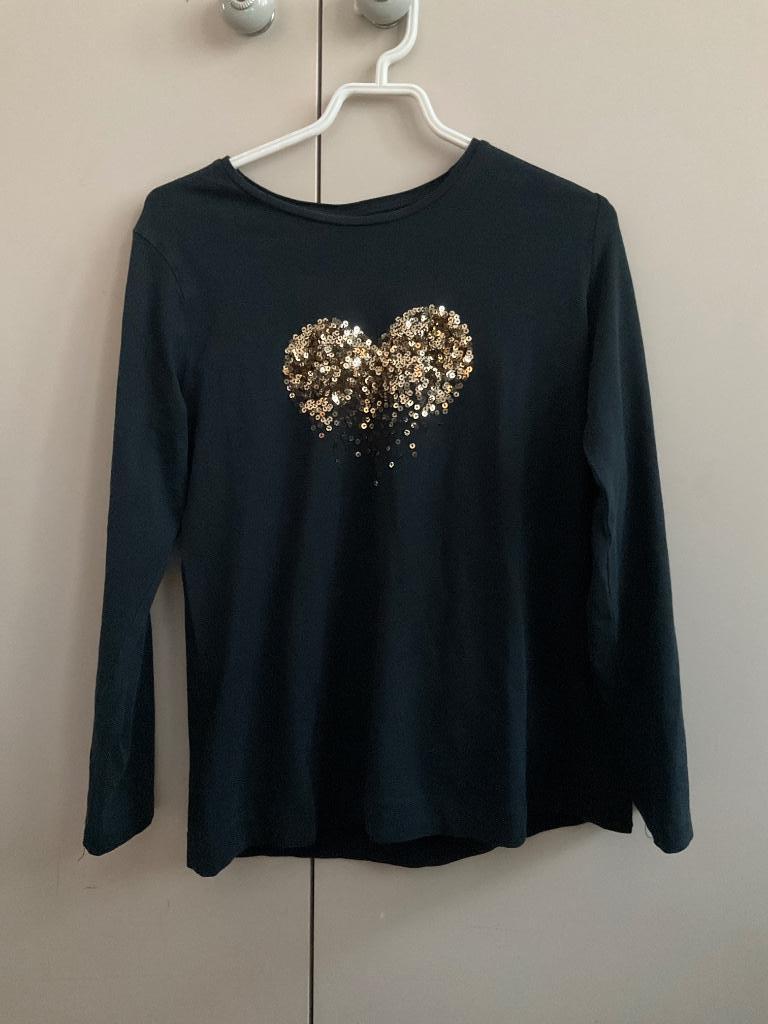 T-shirt manches longues Zara fille 140, Enlèvement ou Envoi, Chemise ou À manches longues, ZARA, Utilisé