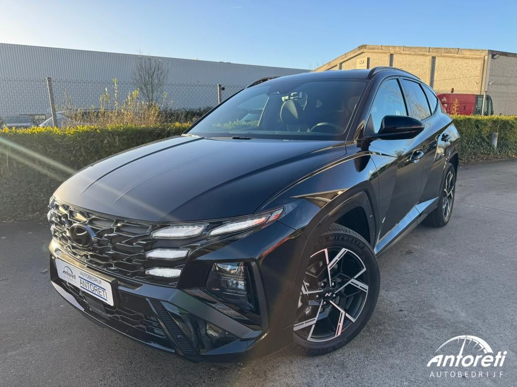 Hyundai TUCSON 1.6 T-GDi DCT FEEL N Line, Auto's, Hyundai, 4 cilinders, Leder en Stof, Zwart, 5 zetels