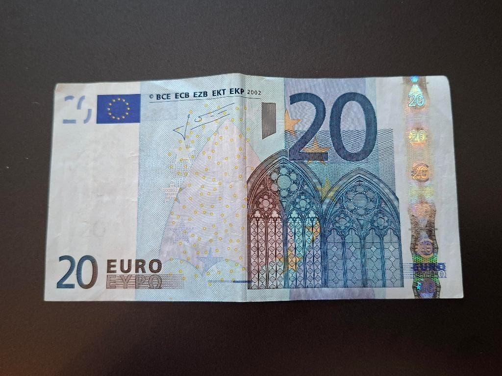 2002 Cyprus 20 euro oude serie Trichet code G008, Postzegels en Munten, Bankbiljetten | Europa | Eurobiljetten, Verzenden, Cyprus