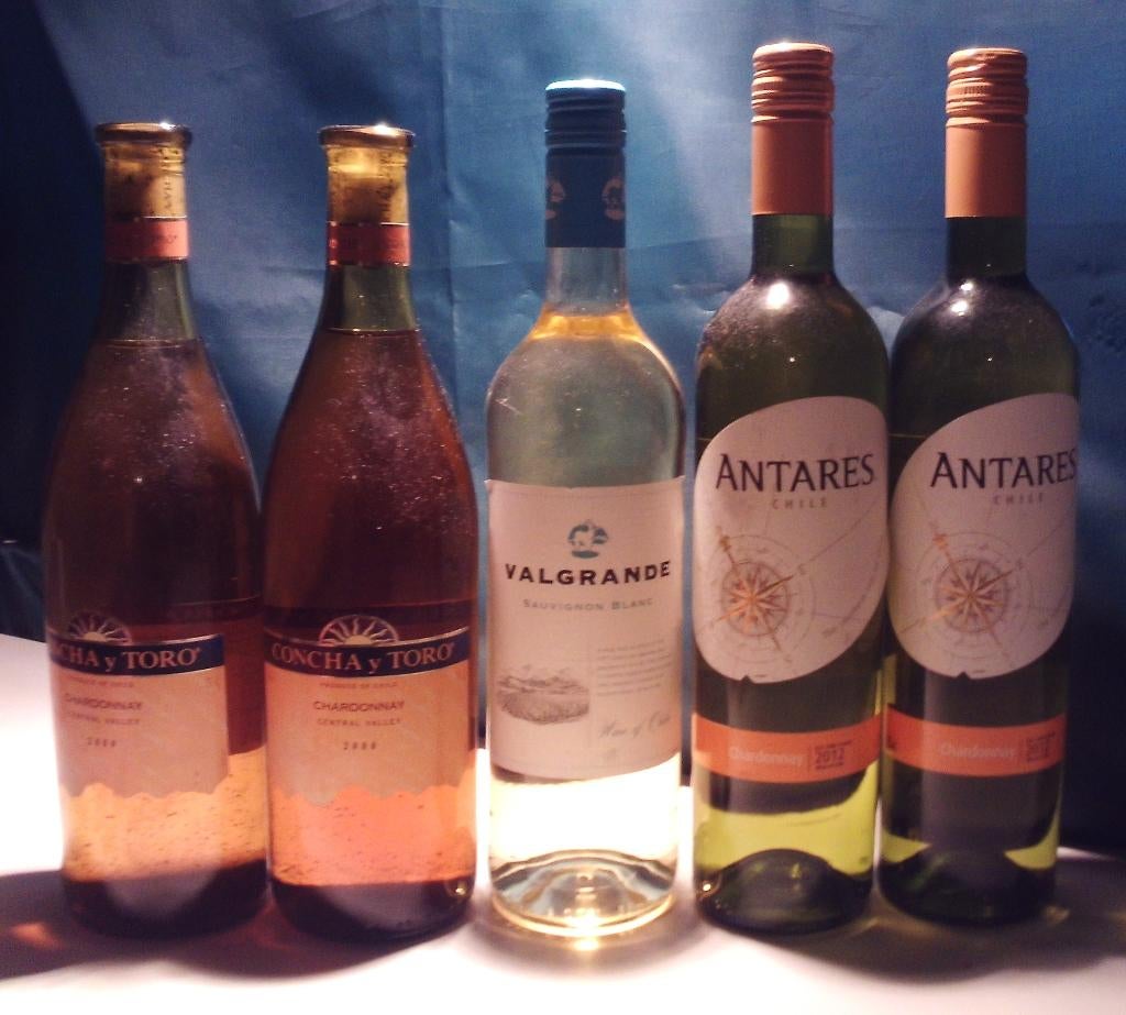 5x Vin blanc chilien - 2000 et 2012, Collections, Vins, Enlèvement ou Envoi, Pleine, Comme neuf, Vin blanc