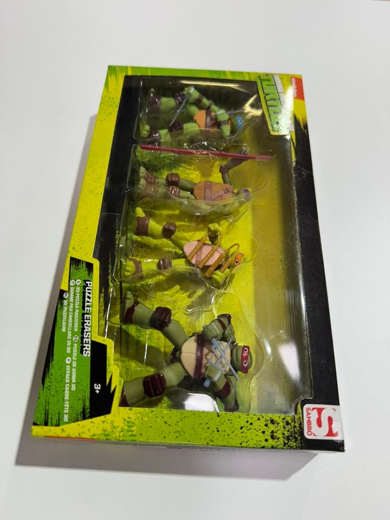 Teenage mutant ninja turtles puzzle erasers, Kinderen en Baby's, Speelgoed | Actiefiguren, Ophalen, Zo goed als nieuw