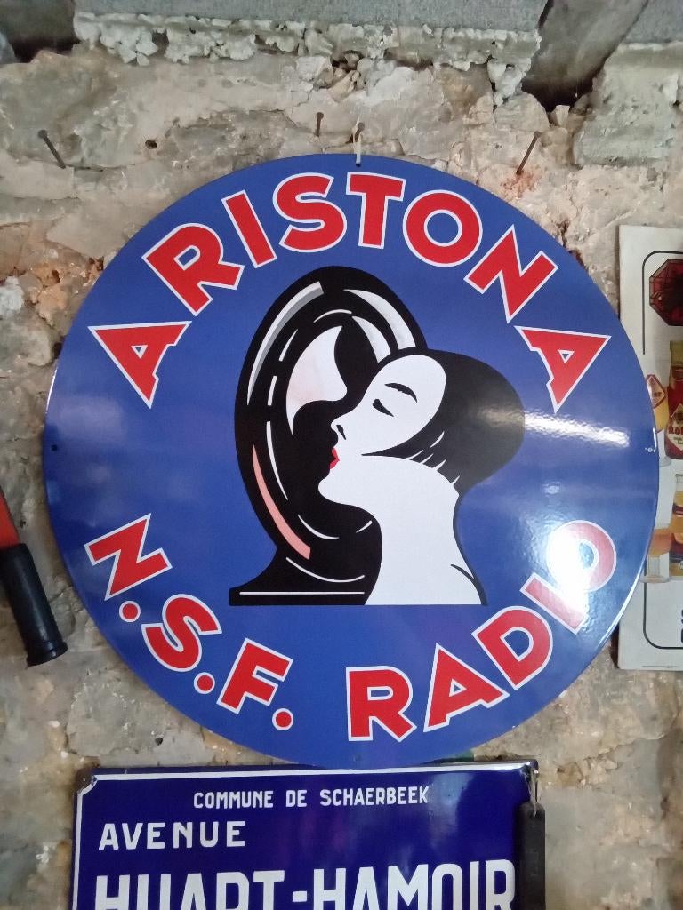 Plaque émaillée, Collections, Marques & Objets publicitaires, Enlèvement, Utilisé, Panneau publicitaire