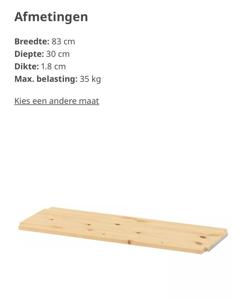 Ivar ikea plank tot 15 beschikbaar, Ophalen, Nieuw