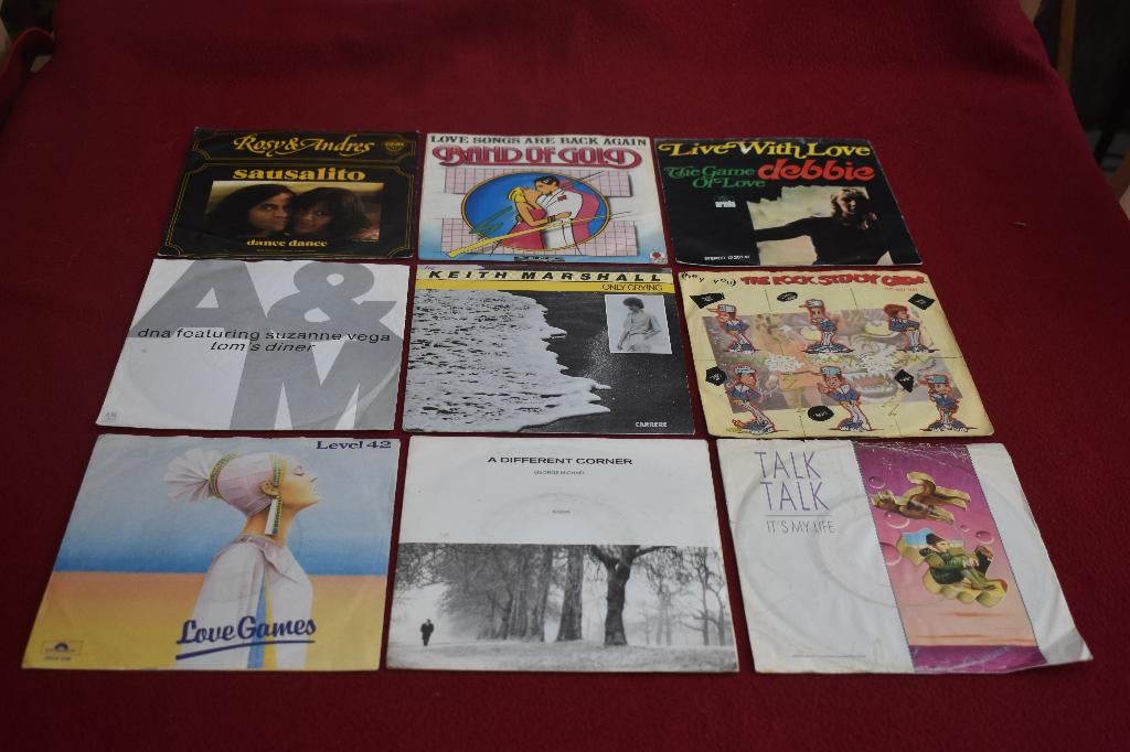 45t's, wat je hier ziet is maar een peulschil, Cd's en Dvd's, Originele persing, 7 inch, 1980 - 1989, Ophalen of Verzenden