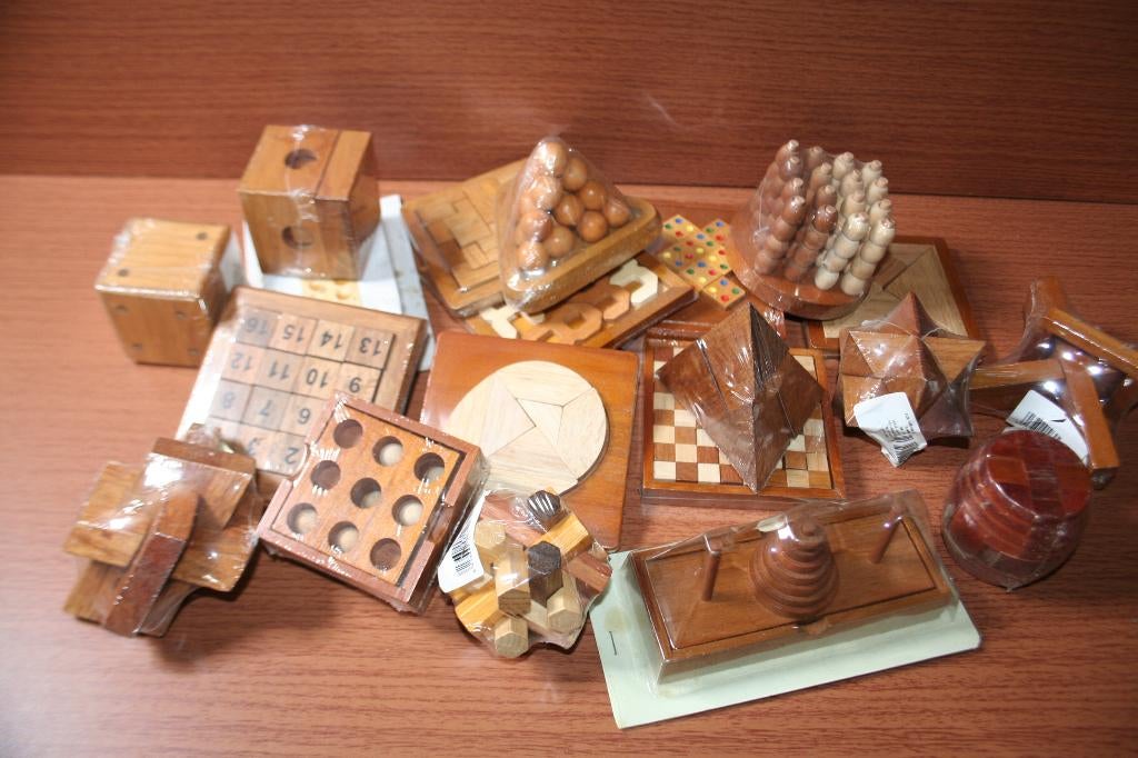 Groot lot verschillende houten café puzzels, Hobby en Vrije tijd, Ophalen