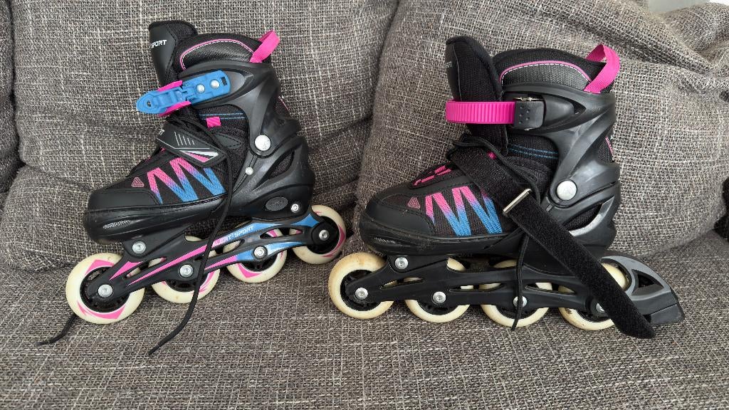 Alert Inline Skates Maat 35-38 Roze/Blauw/Zwart, Sport en Fitness, Skeelers, Overige merken, Verstelbaar, Kinderen, Ophalen of Verzenden