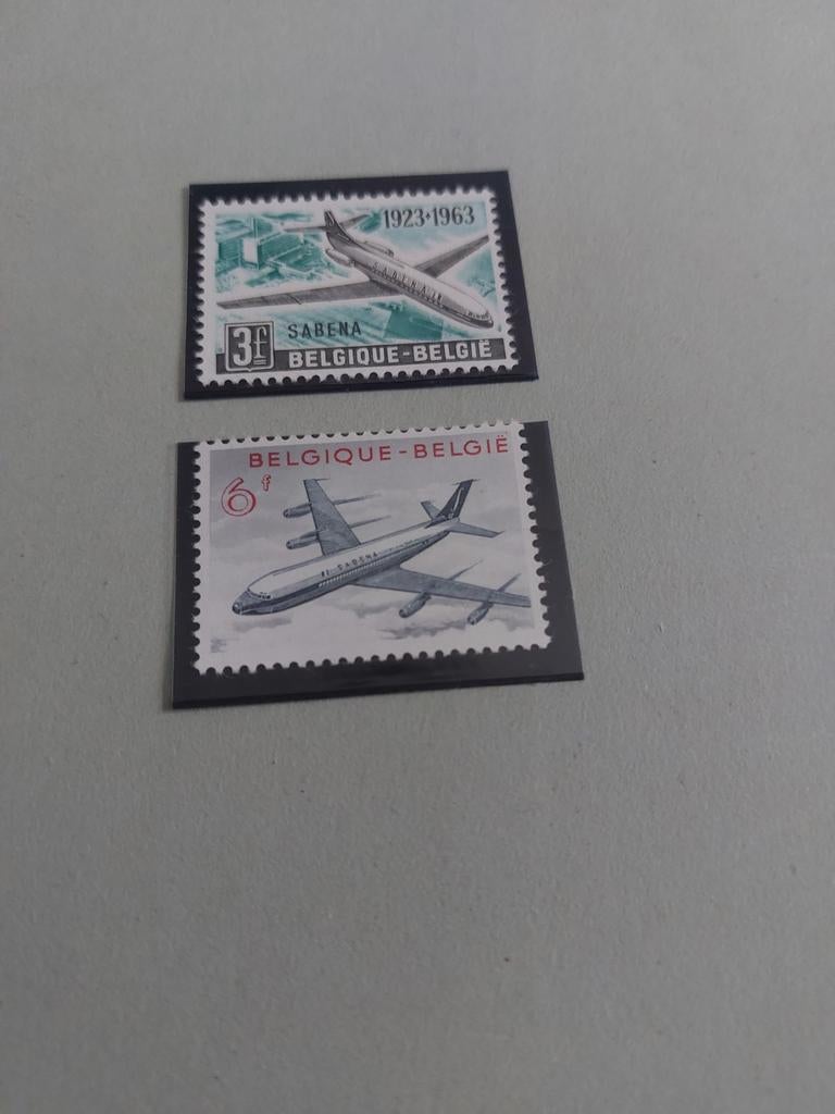 2 timbre avion sabena, Verzamelen, Sabenasouvenirs