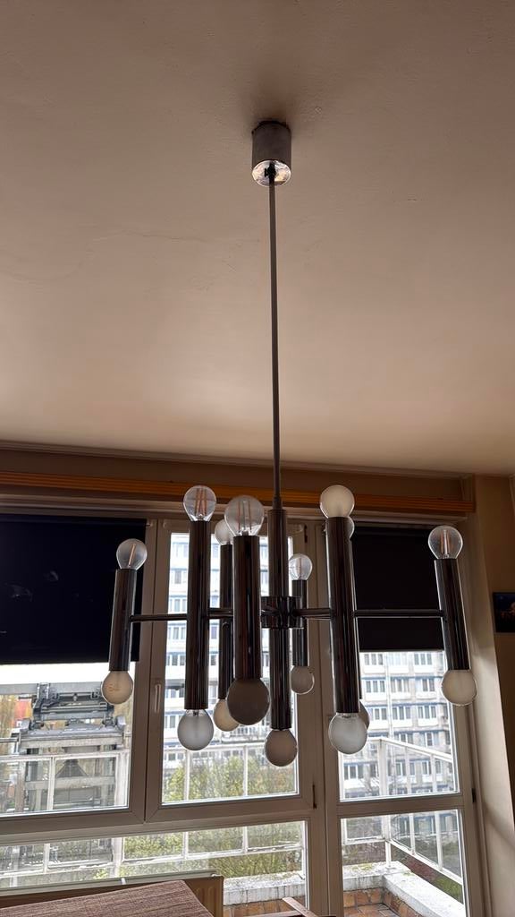 Vintage lichtset uit de jaren 70 - chroom, Ophalen, Gebruikt, Metaal, Space age
