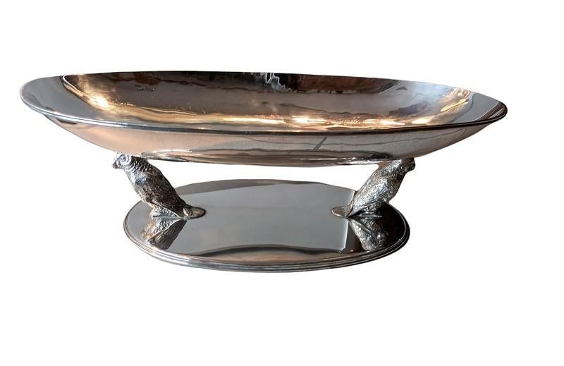 Valenti grote fruitschaal op voet met vogels, Ophalen