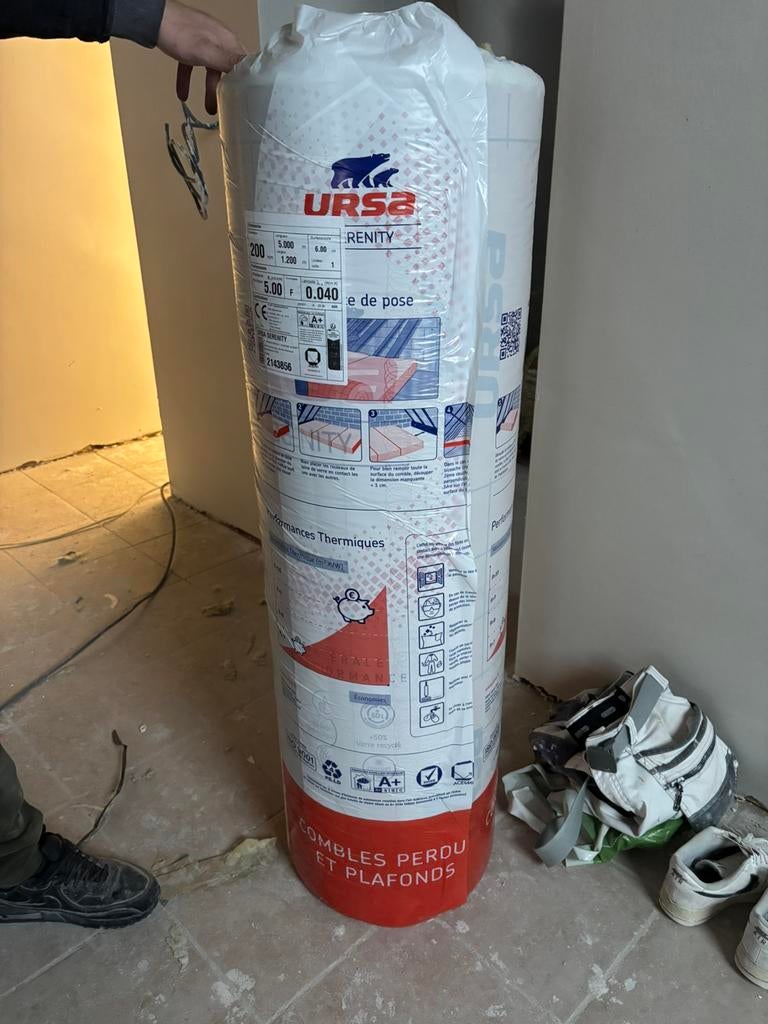 Rouleaux laine de verre avec par vapeur intègre., Bricolage & Construction, Isolation & Étanchéité, Enlèvement, Neuf, Laine de verre