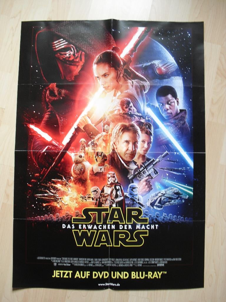 filmaffiche Star Wars: The Force Awakens filmposter, Verzamelen, Rechthoekig Staand, Ophalen of Verzenden, Zo goed als nieuw, A1 t/m A3