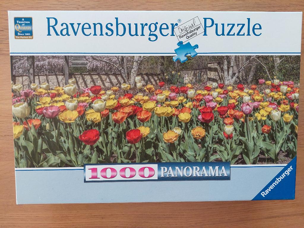 puzzel 1000 st - Ravensburger - panorama tulpen, Ophalen of Verzenden, 500 t/m 1500 stukjes, Zo goed als nieuw, Legpuzzel