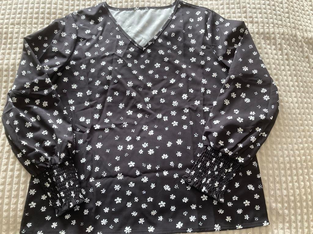 Nieuw bloesje maat xl, Enlèvement ou Envoi, Neuf, Taille 46/48 (XL) ou plus grande, Noir