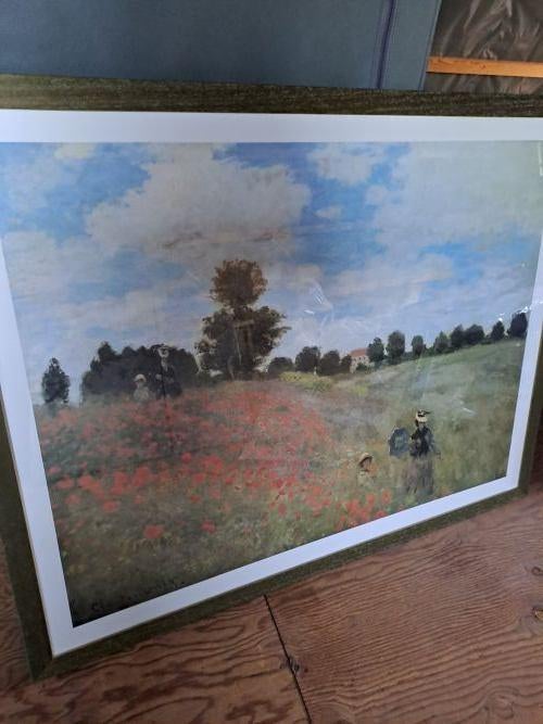 Tableau moderne avec cadre-Champs Coquelicots, Maison & Meubles, Accessoires pour la Maison | Décorations murale, Comme neuf, Tableau