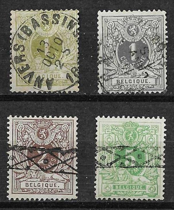 België OPC 42-45 Liggende leeuw met wapenschild, Ophalen of Verzenden, Gestempeld