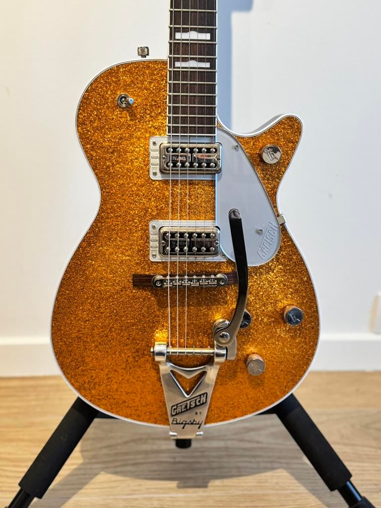 Gretsch G6129T-89 Vintage Select '89 Duo Jet — Gold Scinkle, Musique & Instruments, Instruments à corde | Guitares | Électriques