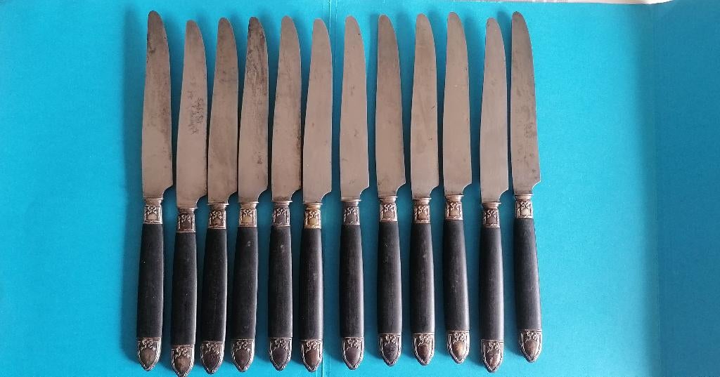 Lot couteaux table 1940- 50 Jacquot Nancy, Antiquités & Art, Antiquités | Couverts, Envoi