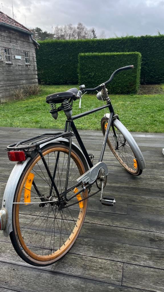 Vintage herenfiets met hiuten velgen, 59 cm of meer, Ophalen, Jaren '50