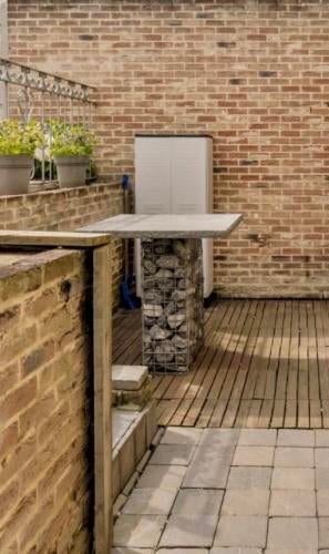 Gratis stenen staan tafel, Ophalen, Gebruikt, Vierkant, Overige materialen