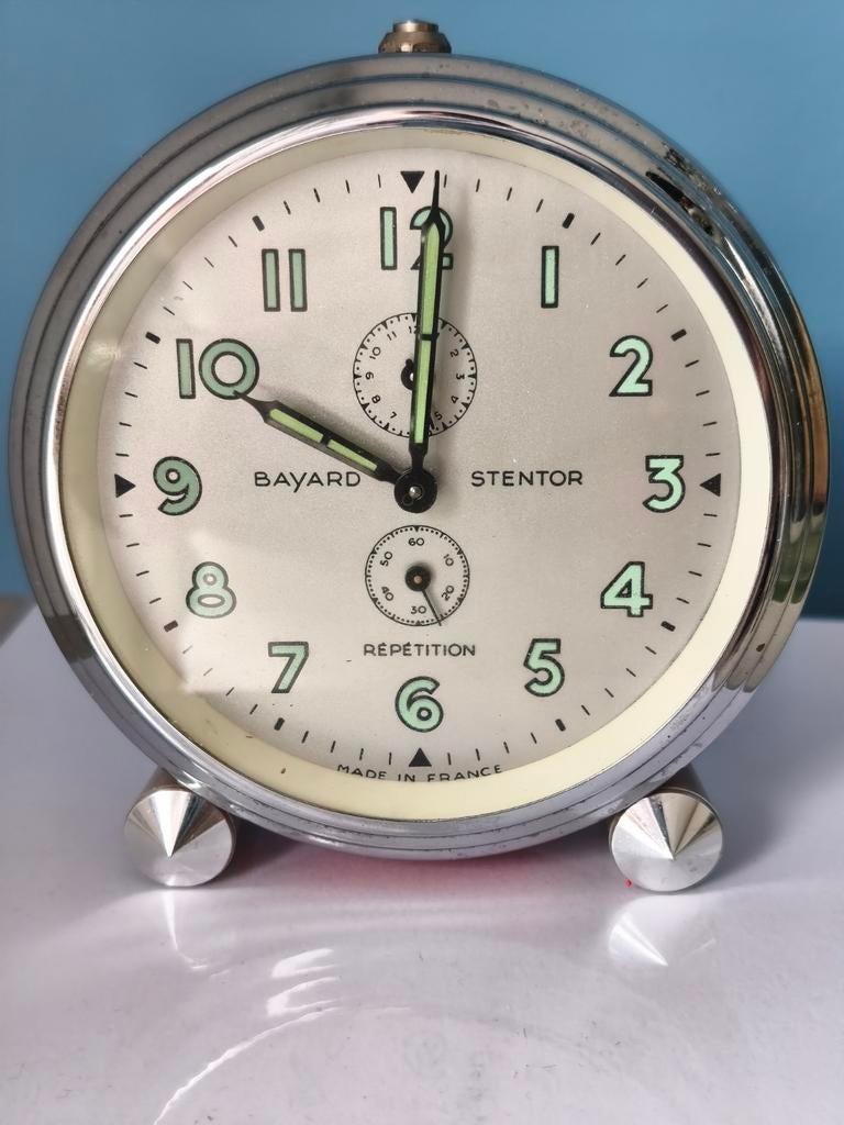 Oude vintage Bayard Stentor mechanische wekker/collector, Antiek en Kunst, Verzenden