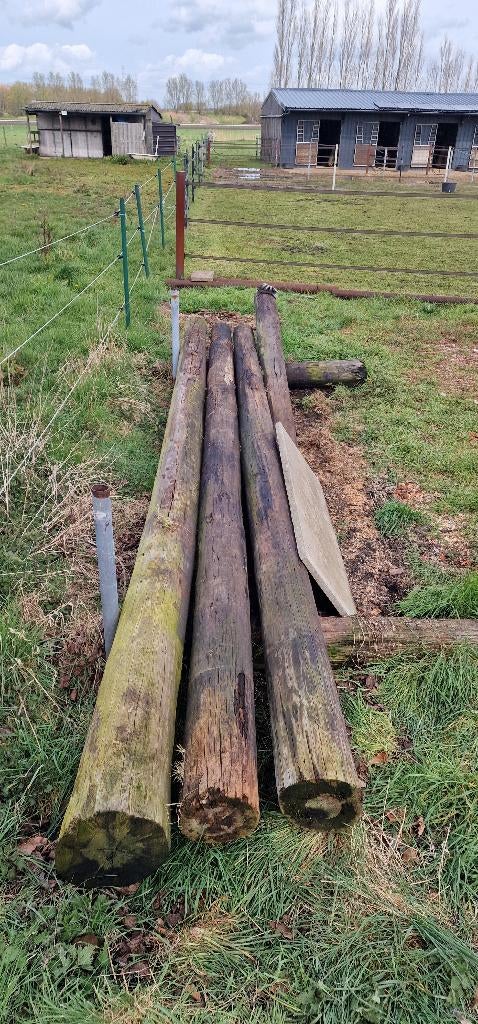 Houten palen, Tuin en Terras, Ophalen, Gebruikt, Palen