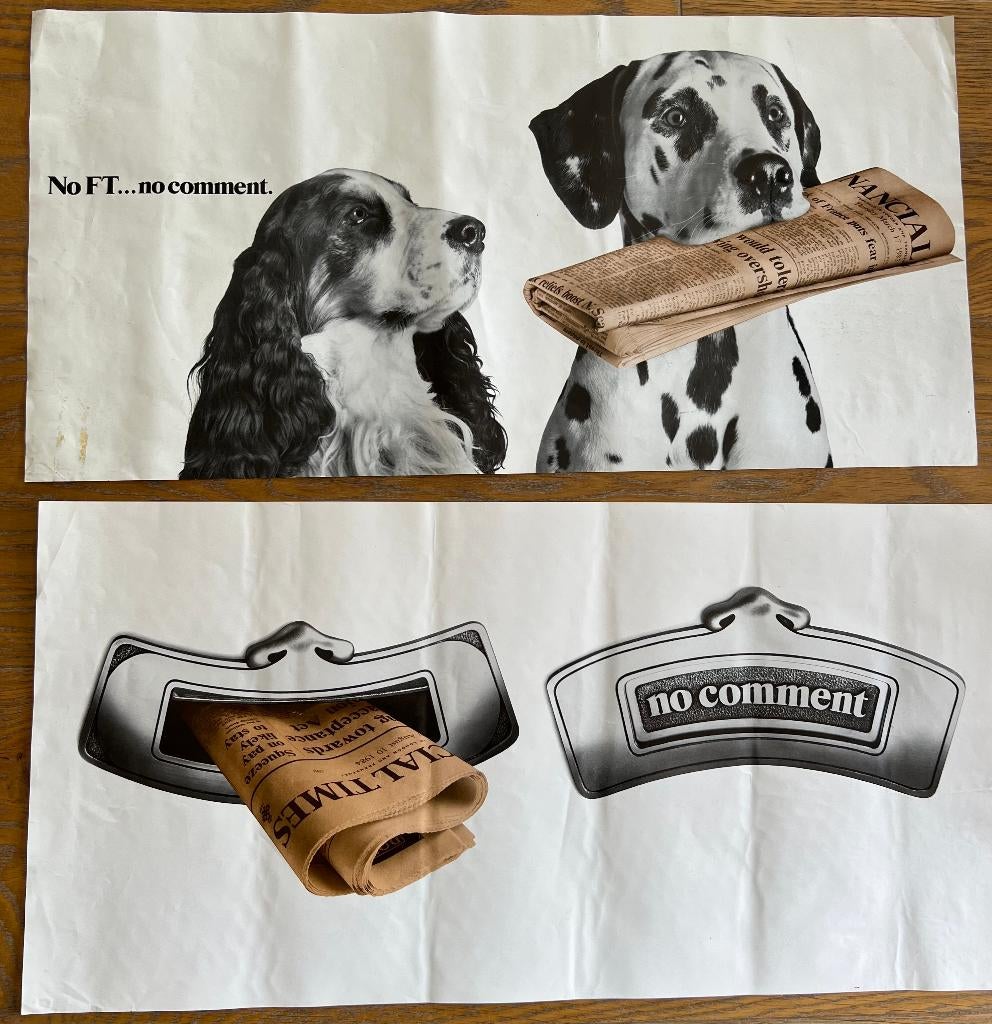 Reclameposter van de Financial Times, Verzamelen, Ophalen, Gebruikt, A1 t/m A3, Reclame