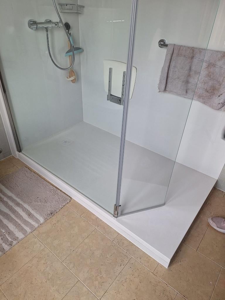 BANYO PRO DOUCHEBAK 160 x 90cm - WIT MAT, Doe-het-zelf en Bouw, Sanitair, Ophalen, Gebruikt, Chroom, Douche