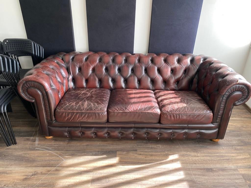 Chesterfield 3-zit, 2,15m, Trois personnes, 200 à 250 cm, Enlèvement, Utilisé