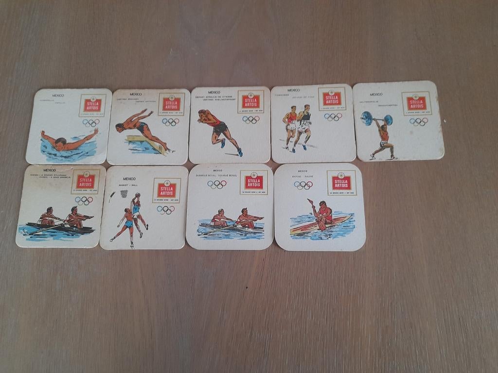 9 viltjes Mexico Stella artois, Verzamelen, Ophalen of Verzenden, Viltje(s), Stella Artois