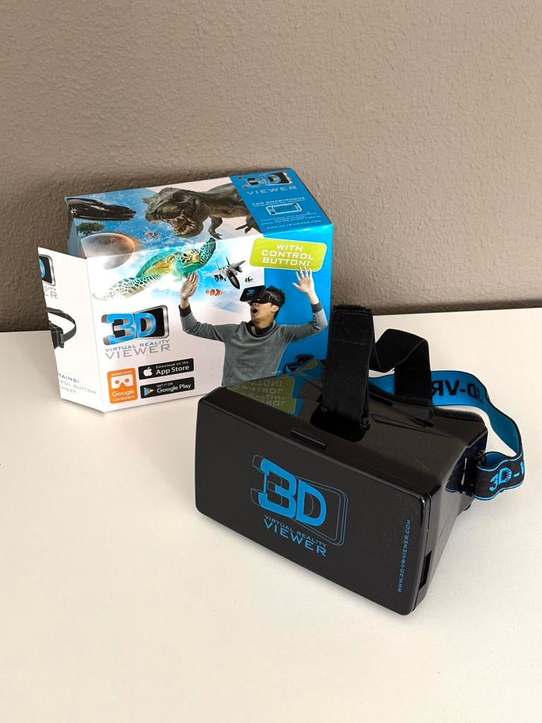 VR headset voor telefoon 3D Viewer, Games en Spelcomputers, Virtual Reality, Ophalen of Verzenden, Zo goed als nieuw, VR-bril