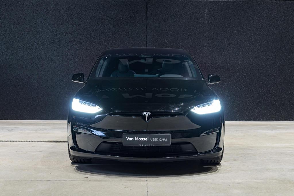 Tesla MODEL X LONG RANGE AWD FULL OPTION 100 kWh, Auto's, Tesla, Automaat, Model X, Stof, Zwart
