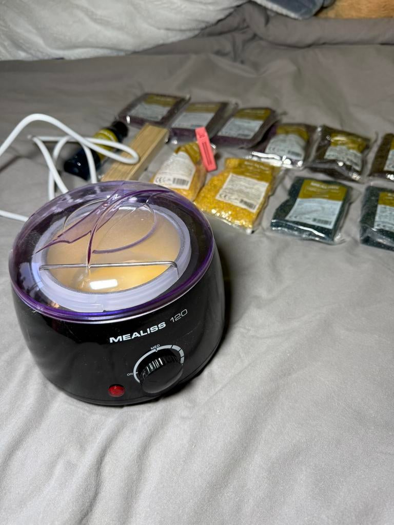 Kit Mealiss 120 Wax - 1000gr - hypoallergene wax - SET, Handtassen en Accessoires, Uiterlijk | Lichaamsverzorging, Ophalen, Zo goed als nieuw