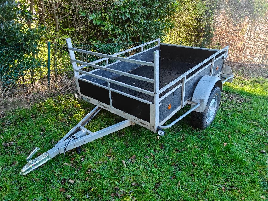 remork galvanise 2/1.30m 750kg met chassis plaatje  in orde, Enlèvement, Utilisé