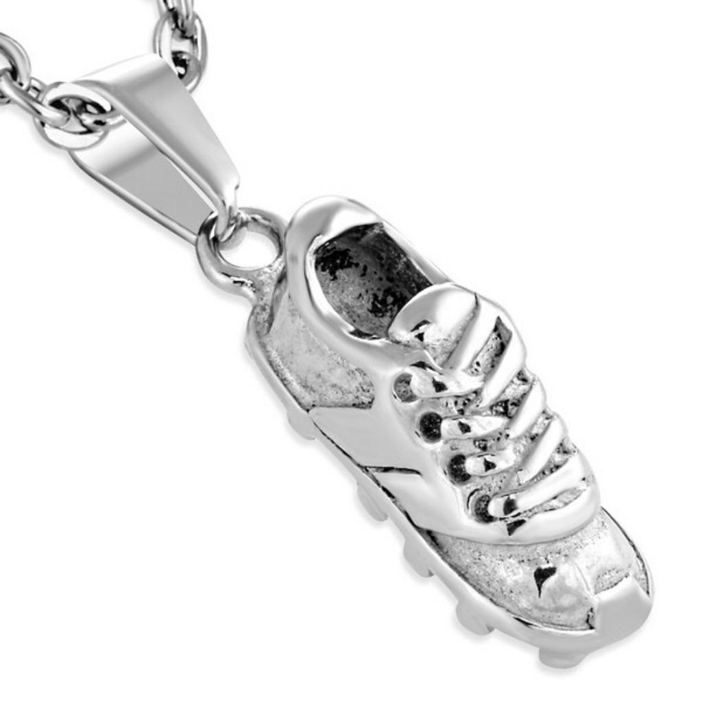 Pendentif en acier inoxydable en forme de chaussure de footb, Sports & Fitness, Enlèvement ou Envoi, Neuf