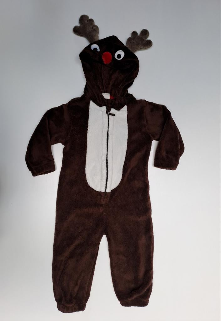 Mt 74-80 Rendier verkleedkostuum/pyama, Kinderen en Baby's, Overige typen, Jongetje of Meisje, Ophalen of Verzenden, Zo goed als nieuw