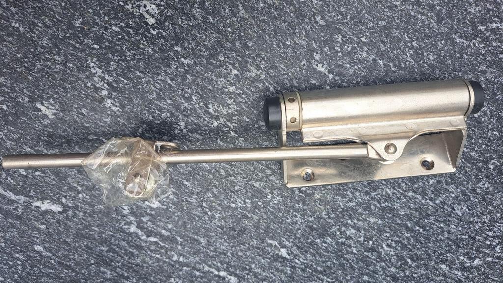 Ferme-porte galvanisé avec goupille pour le montage de porte, Enlèvement, Comme neuf