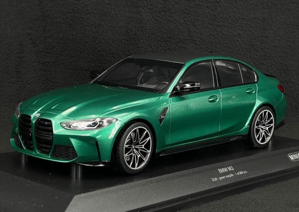 BMW M3 Berline G80 1:18 Minichamps Isle of Man Green, Enlèvement, Neuf, Voiture, MiniChamps