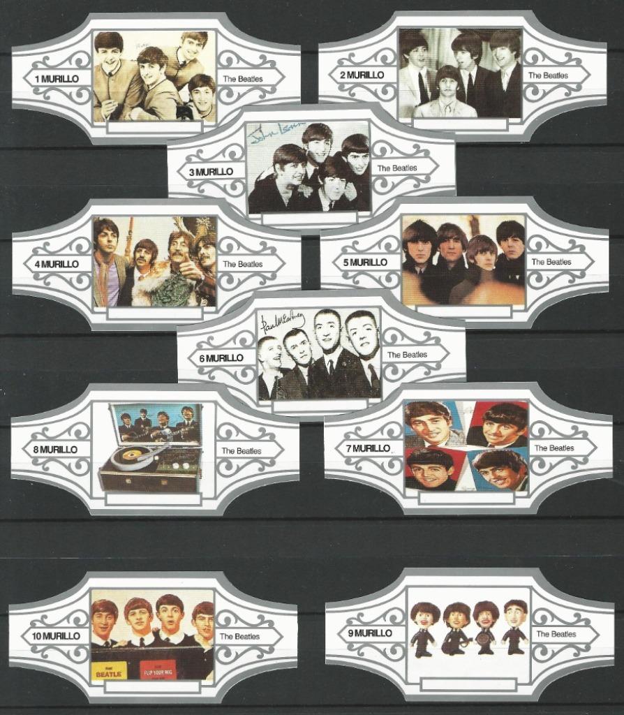 THE BEATLES  Set van 10 SIGARENBANDEN - MURILLO, Enlèvement ou Envoi, Neuf, Autres types