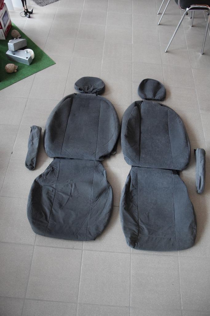 Deux housses de siège en velours gris à vendre - lavables, Enlèvement